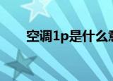 空调1p是什么意思（空调1p的含义）