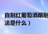 自制红葡萄酒酿制方法（自制红葡萄酒酿制方法是什么）