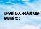 愿你的冬天不缺暖阳是什么歌曲（歌词愿你的冬天不缺暖阳是哪首歌）