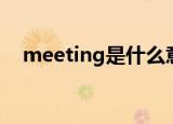 meeting是什么意思（meeting的解释）