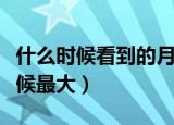 什么时候看到的月亮最大（看到的月亮什么时候最大）