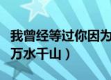我曾经等过你因为我相信是什么歌（歌名你的万水千山）