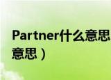 Partner什么意思中文（Partner中文 是什么意思）