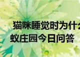  猫咪睡觉时为什么把身体蜷成团 9月22日蚂蚁庄园今日问答