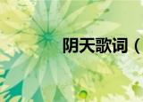 阴天歌词（阴天完整版歌词）