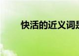 快活的近义词是什么（快活的意思）