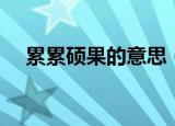 累累硕果的意思（词语累累硕果的意思）