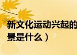 新文化运动兴起的背景（新文化运动兴起的背景是什么）