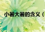 小暑大暑的含义（小暑大暑的含义是什么）