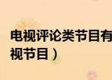 电视评论类节目有哪些（推荐几个评论性的电视节目）