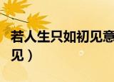 若人生只如初见意思（怎么理解若人生只如初见）