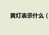 黄灯表示什么（这个常识肯定都知道）