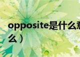 opposite是什么意思（opposite的意思是什么）