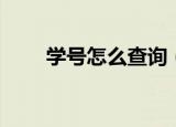 学号怎么查询（如何查询自己学号）