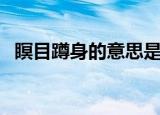 瞑目蹲身的意思是什么（瞑目蹲身的意思）