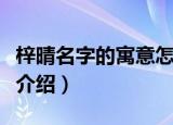 梓晴名字的寓意怎么样（梓晴名字的寓意简单介绍）