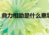 鼎力相助是什么意思（鼎力相助意思是什么）