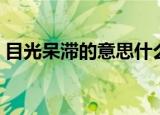 目光呆滞的意思什么意思（目光呆滞的解释）