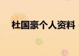 杜国豪个人资料（杜国豪个人资料介绍）
