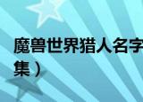魔兽世界猎人名字大全（魔兽世界猎人名字锦集）