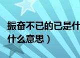 振奋不已的已是什么意思（词语振奋不已的已什么意思）