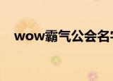 wow霸气公会名字（好听的游戏公会名）