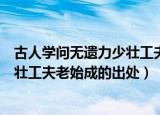 古人学问无遗力少壮工夫老始成的意思（古人学问无遗力少壮工夫老始成的出处）