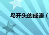 鸟开头的成语（鸟开头的成语有哪些）