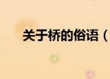 关于桥的俗语（关于桥的俗语有哪些）