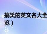 搞笑的英文名大全（令人觉得搞笑的英文名一览）