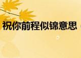 祝你前程似锦意思（祝你前程似锦意思简述）
