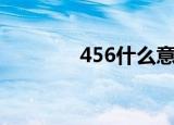 456什么意思（456的意思）