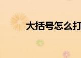 大括号怎么打（打大括号的方法）