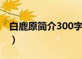 白鹿原简介300字（白鹿原简介300字是什么）