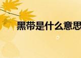 黑带是什么意思（跆拳道黑带的解释）