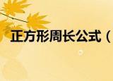 正方形周长公式（正方形周长公式是什么）