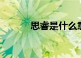 思睿是什么意思（思睿的含义）