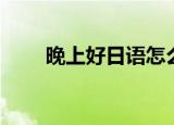 晚上好日语怎么说（常用语请查收）