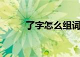 了字怎么组词（了的组词有哪些）