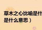 草木之心比喻是什么意思（草木之心比喻什么是什么意思）