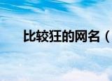 比较狂的网名（有什么比较狂的网名）