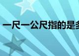 一尺一公尺指的是多少（一尺一公尺的解释）