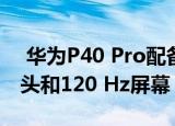  华为P40 Pro配备一个大电池 五个镜头摄像头和120 Hz屏幕