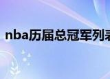 nba历届总冠军列表（nba历届总冠军排名）