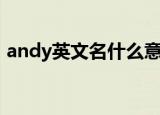 andy英文名什么意思（andy英文名的意思）