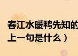 春江水暖鸭先知的上一句（春江水暖鸭先知的上一句是什么）