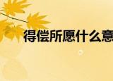 得偿所愿什么意思（得偿所愿的意思）
