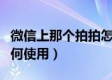 微信上那个拍拍怎么用（微信里的拍拍功能如何使用）