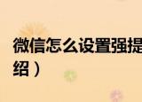 微信怎么设置强提醒（微信设置强提醒功能介绍）