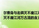 尔曹身与名俱灭不废江河万古流是什么意思（尔曹身与名俱灭不废江河万古流的含义）